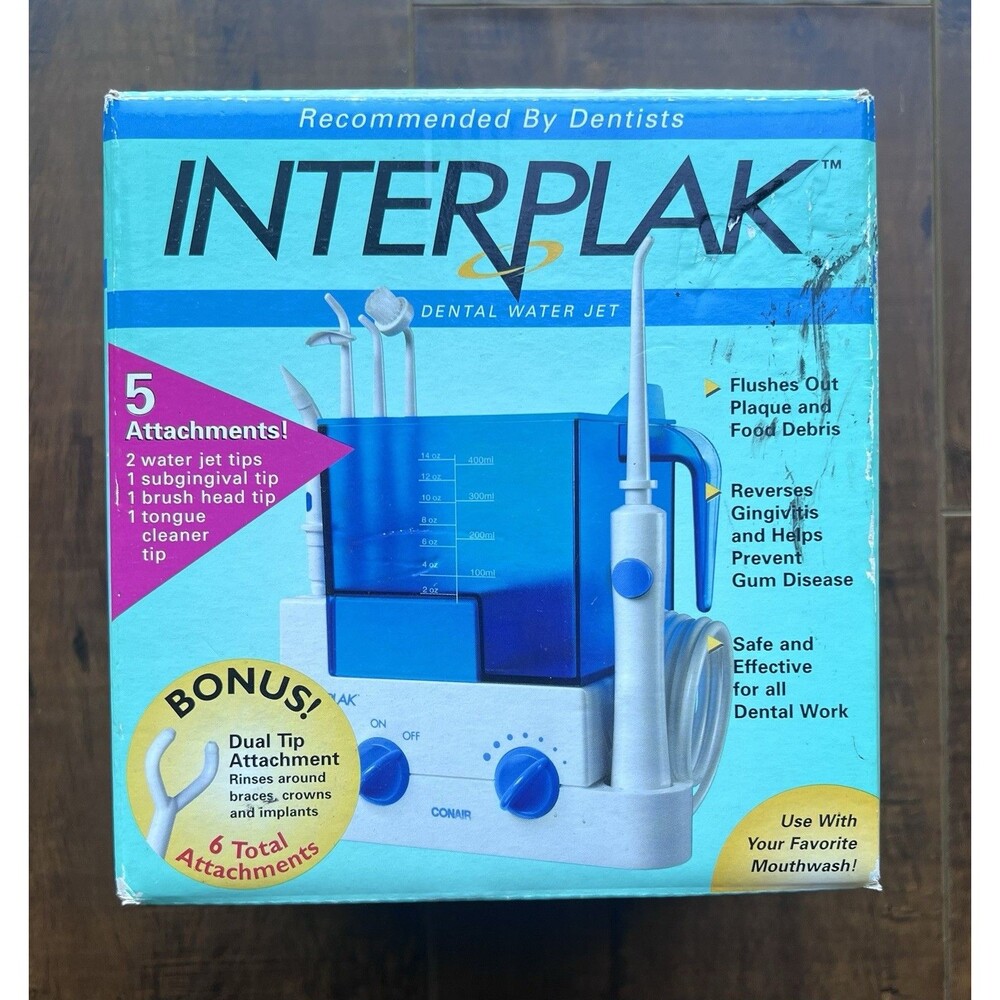Dental Water Jet System Pick 5 Tips WJ7B Reverse Gingivitis Conair Interplak